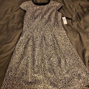 NWT AB Studio Black and White Dress